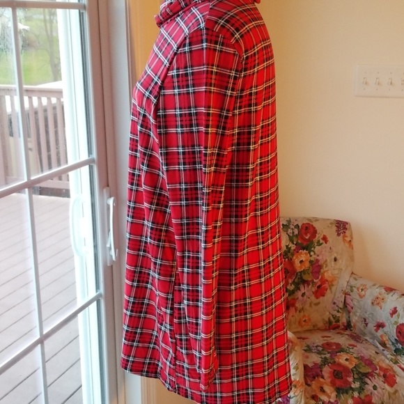 💋Frumos Plaid Tulip Hem Cowl Neck Tunic small size available only - Picture 3 of 8
